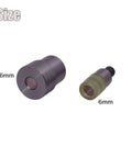 Two 6mm molds from the Rivet Setting Mold And Punch Die Set 6mm 9mm For Heavy Duty Hand Press Grommet Machine, showing size comparison.