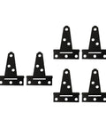 Heavy Duty Black Painted T Shaped Door Hinges Galvanized Steel With Screws 2 Inch Furniture And Gate Hinge Set For Home Doors Cabinets And Gates Rust Resistant Durable Hardware