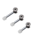 Close-up of 100 Pcs Cam Lock Screws For Furniture Three In One Eccentric Wheel Fasteners For Wardrobes And Cabinets Thickened 40mm Tight