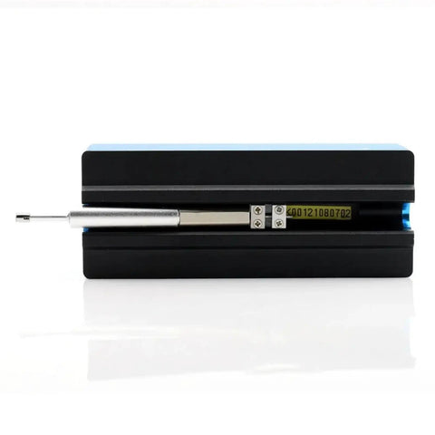 No Sweat Handheld Surface Roughness Tester Ndt120 Compact Portable Gauge with Smart DSP Processing, top view showing probe.