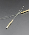 Fishing Line Winder And Fly Tying Bobbin Threader Tool For Outdoor Finisher With Stainless Steel And Brass Build, Easy Threading, Durable Angling Gear For Precise Thread Alignment And Quick Tying. brass fly tying bobbin threader with stainless steel wire