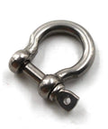 M16 304 Stainless Steel D Ring Shackle Screw Pin Bow Link close-up view, designed for marine towing and heavy rig pulling.