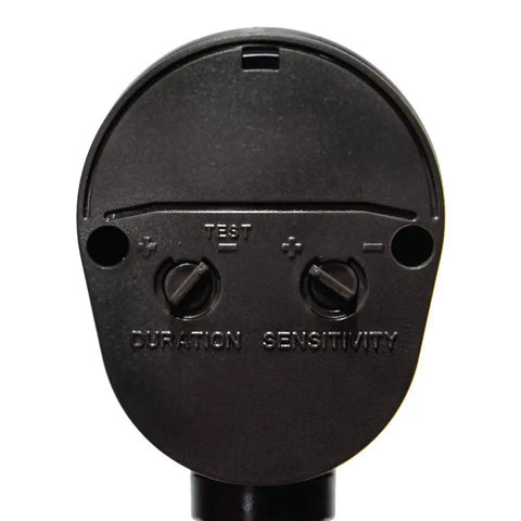 Back view controls of Bronze 180 Degree Motion Sensing Floodlight Sensor Replacement For Outdoor Security Lights