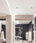 Xghwnpd 4Pack Led Downlight 3.5Inch Retrofit Can Lights Recessed Lighting in stylish hallway setting for modern illumination.