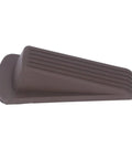 Single brown rubber door stop from 10 Pack TPR Wedge Door Stops for Home Office Durable No Punching Design Flexible Rubber for Carpet Tile Wood Floors Reduces Collision Noise and Ground Damage on Slick Surfaces.