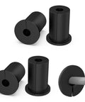 FourPiece Silicone Starlink Cable Pass Through Bushings For Three Quarter Inch Wall Holes showcasing black silicone grommets for cable routing.