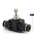 Set Of 3 4mm Tube OD Air Flow Control Valves With Straight Union Push To Connect Fittings PSA 04 For Pneumatic Systems Precise Speed Control