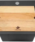 Top Mount Stainless Steel Sink With Ledge 15 By 15 By 9 Inches Includes Cutting Board Strainer Grid Paper Cutout And Clips