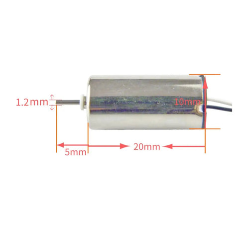 Two Pack Mini Model Helicopter Coreless Motors 1020 Size For Micro Drones 3.7V 39500RPM And 4.2V 45000RPM High Torque NdFeB DC Motors