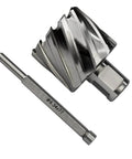 Annular cutter with Weldon shank and pilot pin, 1-3/4 in diameter, HSS kit for magnetic drill press