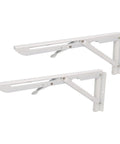 Easy Installation Folding Table Bracket For Wall Mount Foldable Shelf Bracket For Camper And Home Space Saving Lightweight And Durable Simple Install Versatile Multiuse Bracket, white metal