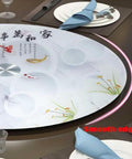 Transparent Glass Lazy Susan Turntable 36 Inch To 40 Inch Round Rotating Serving Tray Chinese style tabletop with smooth edges