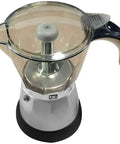 Black Espresso Coffee Maker With Transparent Carafe Brews 1 Or 3 Cups In About 5 Minutes With Auto Shut Off And Cool Touch Handle