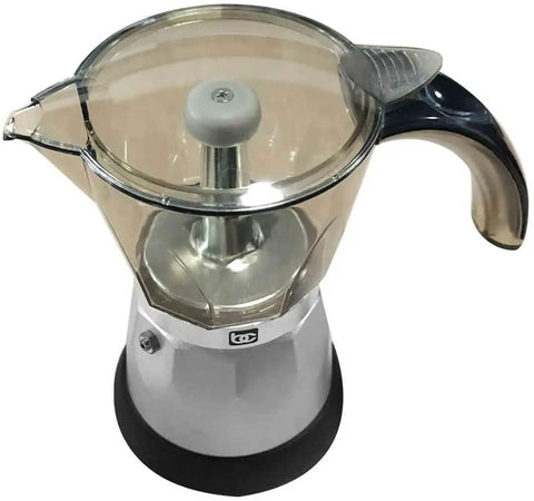 Black Espresso Coffee Maker With Transparent Carafe Brews 1 Or 3 Cups In About 5 Minutes With Auto Shut Off And Cool Touch Handle