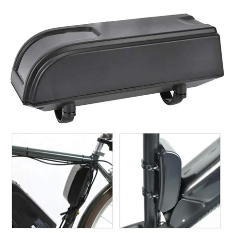 Rock Solid Electric Bike Controller Case For Keeping Ebike Electronics Locked In With Heavy Duty Plastic Metal Shell on bicycle.