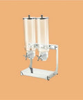 Straight Shooter Stainless Steel Oatmeal Dispenser With Ridiculously Smooth Silicone Rubber Roller And Big Time Grain Bucket for clean storage.