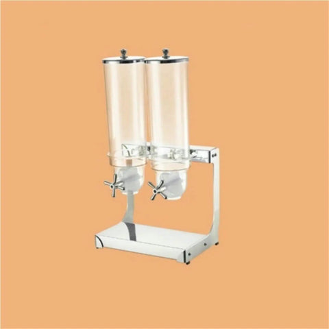 Straight Shooter Stainless Steel Oatmeal Dispenser With Ridiculously Smooth Silicone Rubber Roller And Big Time Grain Bucket for clean storage.