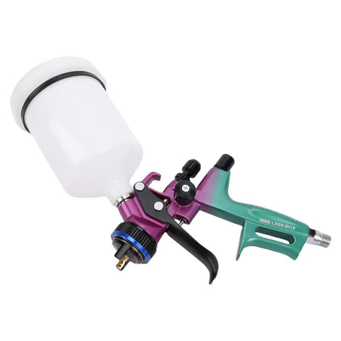 Lightweight Professional HVLP Spray Kit Delivers Smooth As Butter Paint Flow Across Drywall And Wood, featuring a 600ml cup.