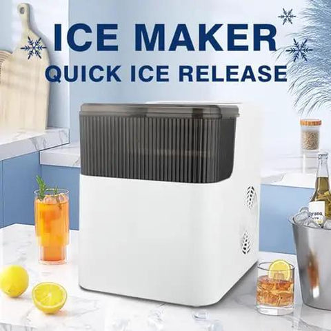 Savage Cooling 1.4L Countertop Nugget Ice Maker features quick ice release, compact design for easy portability in kitchen and bar.