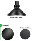 Adjustable Black Vintage Pendants With Ninety Degree Swivel Heads For Kitchen Islands And Bedrooms Offering Height Range That Kills Annoying Glare And Delivers A Killer Farmhouse Vibe Worth Buying - matte black metal lamp detail.