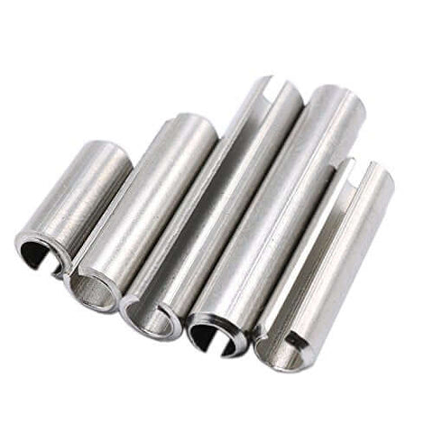 Heavy Duty Workhorse 304 Stainless Steel M2 And M2.5 Slotted Spring Pin Kit, 300Pcs with chamfered ends for machinery and DIY projects