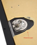 Close-up of Built Dope Marine Boat Fire Extinguisher Storage Box in matte black showing countersunk hole and protective layer.