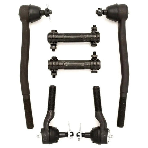 Hearty Front Suspension Overhaul Kit Featuring Greasable Tie Rod Ends And Reinforced Ball Joints for 1967 Ford Fairlane components laid out.