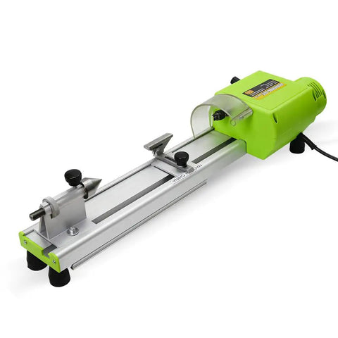 Dope Compact Benchtop Wood Lathe With Variable Speed For DIY Makers, green and silver, ideal for small projects, 580W