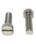 Built Tough A2 70 Stainless Steel M8 X 25mm Slotted Cheese Head Machine Screws showing two fasteners for automotive use.