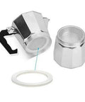 Silicone Replacement Gasket Seal For Moka Pot Espresso Coffee Maker Soft Flexible Odorless Fits 1 To 12 Cup Sizes Easy Install