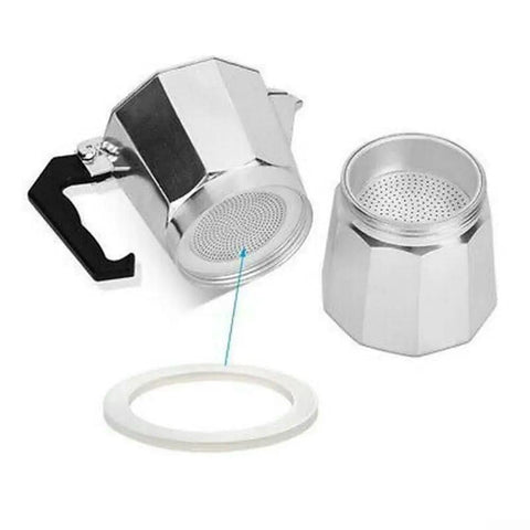 Silicone Replacement Gasket Seal For Moka Pot Espresso Coffee Maker Soft Flexible Odorless Fits 1 To 12 Cup Sizes Easy Install