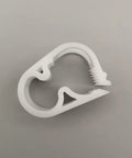 White clamp from Ten Piece Adjustable Tubing Clamps Set For One Quarter To One Half Inch Flexible Tubes, lab-grade POM material.