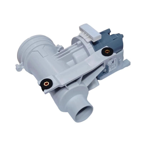 Drain Pump Replacement For GE Washers DIY Friendly With Removable Filter And 120V 85W Motor WH23X10028A Direct Fit Keeps Your Machine Flowing Smoothly Replaces WH23X10026 And WH23X10028 gray plastic washer drain pump with removable filter