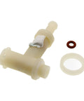 Heavy Duty Over Pressure Valve Replacement For Breville Espresso Machines Real Deal Safety Kit showing a beige valve and rubber O-ring for safety.