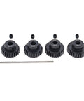 Four Pack 24T 25T 26T 27T 3.175mm Pinion Gears 48P Hardened Steel CNC Machined RC Upgrade Part With Screwdriver And Hex Wrench Included For Durable Motors Ideal For RC Cars And Trucks