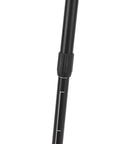 Close-up of black adjustable folding camping table leg showing lock mechanism, part of Folding Camping Table Legs For DIY Camp Tables Workbenches Outdoor Travel And Home Furniture Gear Lightweight Yet Sturdy Support For Any Camp Or Home Workshop Setup.