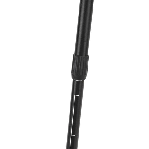 Close-up of Aluminum Alloy Adjustable Foldable Table Leg with Nylon Connector, showing height markings for camping tables and furniture.