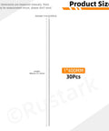 Diagram showing size of Stainless Steel Spring Wire Kit 30 Pcs 1mm 0.039in Straight Full Hard Wire, 400mm length.