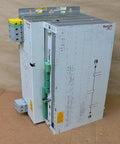 Side view of Psi6000 Inverter 6300.624 L1 Single Unit Industrial AC Frequency Converter in used condition, rack-mount design.