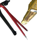 Beefy 3/4 Inch Chromoly Heim Rod End Kit 2 Pack Left And Right Threaded Heavy Duty Automotive Suspension Articulation Joints With Spacers showing red and black control arms.