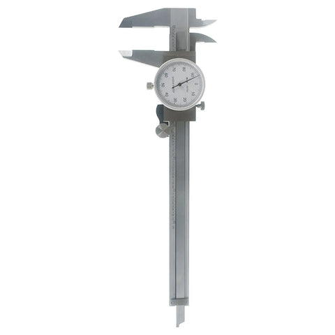 Pro Grade Stainless Steel Six Inch Dial Caliper Dead On Zero Calibration For Internal External And Depth Measurements Heavy Duty Machining Hand Tool With Rugged Carrying Case