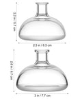 Glass domes dimensions for Chest Percussion Cups Mucus Removal Device With Flutter Valve, Palm Percussor for adults and babies.