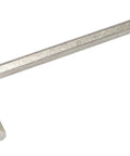 L-shaped stainless steel hex key (Allen wrench) viewed at an angle