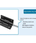 4Pack Adjustable Position Control Hinge Set With Metal Countersunk Holes And Adjustable Torque Zinc Alloy Damping Hinge For Furniture Cabinets
