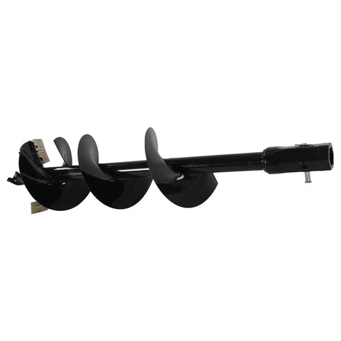 12 By 52 Inch Spiral Excavator Auger With 2 Inch Hex Connection For Post Hole Drills Heavy Duty Steel Garden Hole Digger black auger