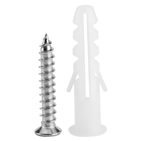 Screw and wall plug for Double Wheel Barn Door Floor Guide installation, durable mounting hardware for smooth sliding doors.