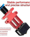 Close-up of Hotend Extruder Full Kit for CR6 SE and MAX 3D Printers with auto leveling, showing red metal structure and heating elements.