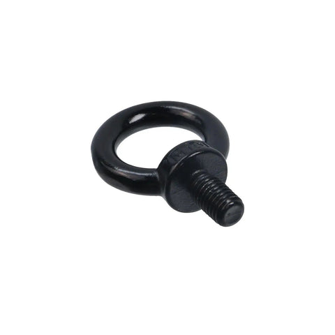 Workhorse M10 Shoulder Lifting Eye Bolts 10 Pack Stainless Steel Machinery Hardware Heavy Duty black coated with clear threads.