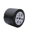 Side view of Dual Encoder Servo Motor With Next Gen Feedback for precise motion, compact and rugged build, black and silver finish.