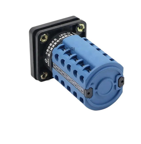 Beefy Heavy Duty 2/3 Gear Reversing Switch With Five Joints, On Off Changeover Cutoff Switch 32A 63A 125A, Two Position Off On, Redundant Safe Shutdown, Ergonomic Quick-Actuation Button, Industrial Grade Power Control for Machinery, blue rotary switch